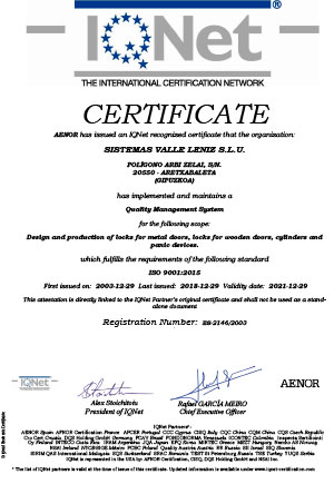 Certificado IQNET